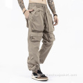 Oem Men's Loose Solid Color Multi-Pocket Pants Wholesale